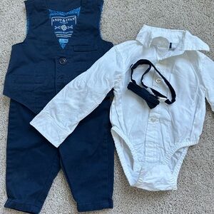 Andy & Evan Navy 4 Piece Suit Set